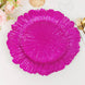 6 Pack 13inch Fuchsia Round Reef Acrylic Plastic Charger Plates, Dinner Charger Plates