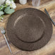 6 Pack | 13inch Natural Brown Rattan-Like Disposable Round Charger Plates