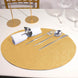 6 Pack | Champagne Sparkle Placemats, Non Slip Decorative Oval Glitter Table Mat