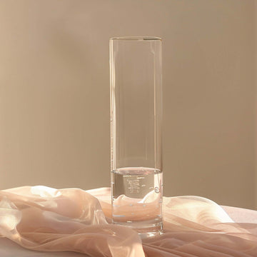 6-Pack Glass Flower Vases Cylinder Design Heavy Duty Clear - Stylish Centerpieces for Weddings 20"