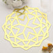 6 Pack Metallic Gold Foil Laser Cut Geometric Star Table Mats, 13inch Round Disposable Cardboard