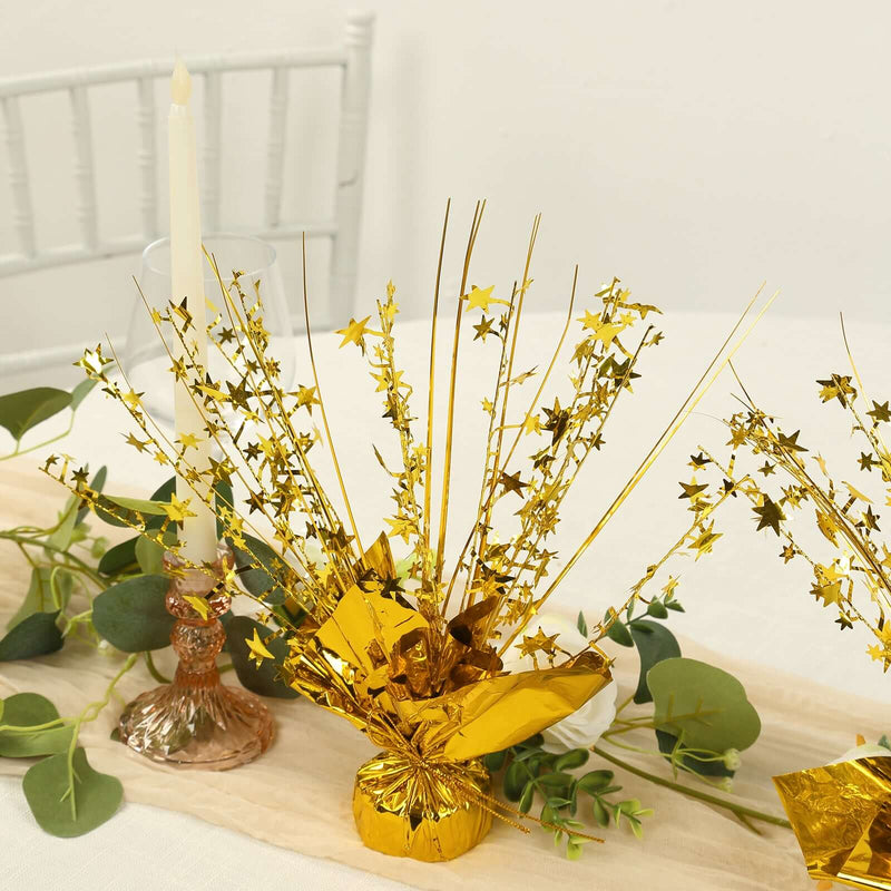 Gold star spray centerpiece