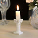 6 Pack | Antique 2.5inch White Roman Column Pillar Pedestal Candle Holders