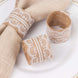 Rustic Boho Chic Burlap and Lace Napkin Rings, Farmhouse Style Jute Serviette Buckles Holder