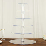 6-Tier Clear Round Acrylic Cupcake Tower Stand, Heavy Duty Cake Stand Dessert Display Film Sheet