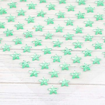 600 Pcs Apple Green Star Shape Stick-On Diamond Rhinestone Stickers, DIY Self Adhesive Craft Gems