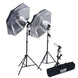 600W Professional Photography Video Studio Continuous Light Kit With Umbrellas