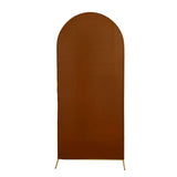 6ft Cinnamon Brown Spandex Fitted Wedding Arch Cover