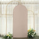 6ft Matte Nude Spandex Fitted Chiara Backdrop Stand Cover For Round Top Wedding Arch