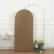 6ft Matte Taupe Spandex Fitted Chiara Backdrop Stand Cover For Round Top Wedding Arch