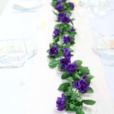 6ft | Purple Artificial Silk Rose Garland UV Protected Flower Chain