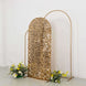 6ft Sparkly Gold Big Payette Sequin Fitted Wedding Arch Cover for Round Top Chiara Backdrop