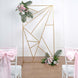 6ft Tall Gold Metal Rectangular Geometric Flower Frame Prop Stand