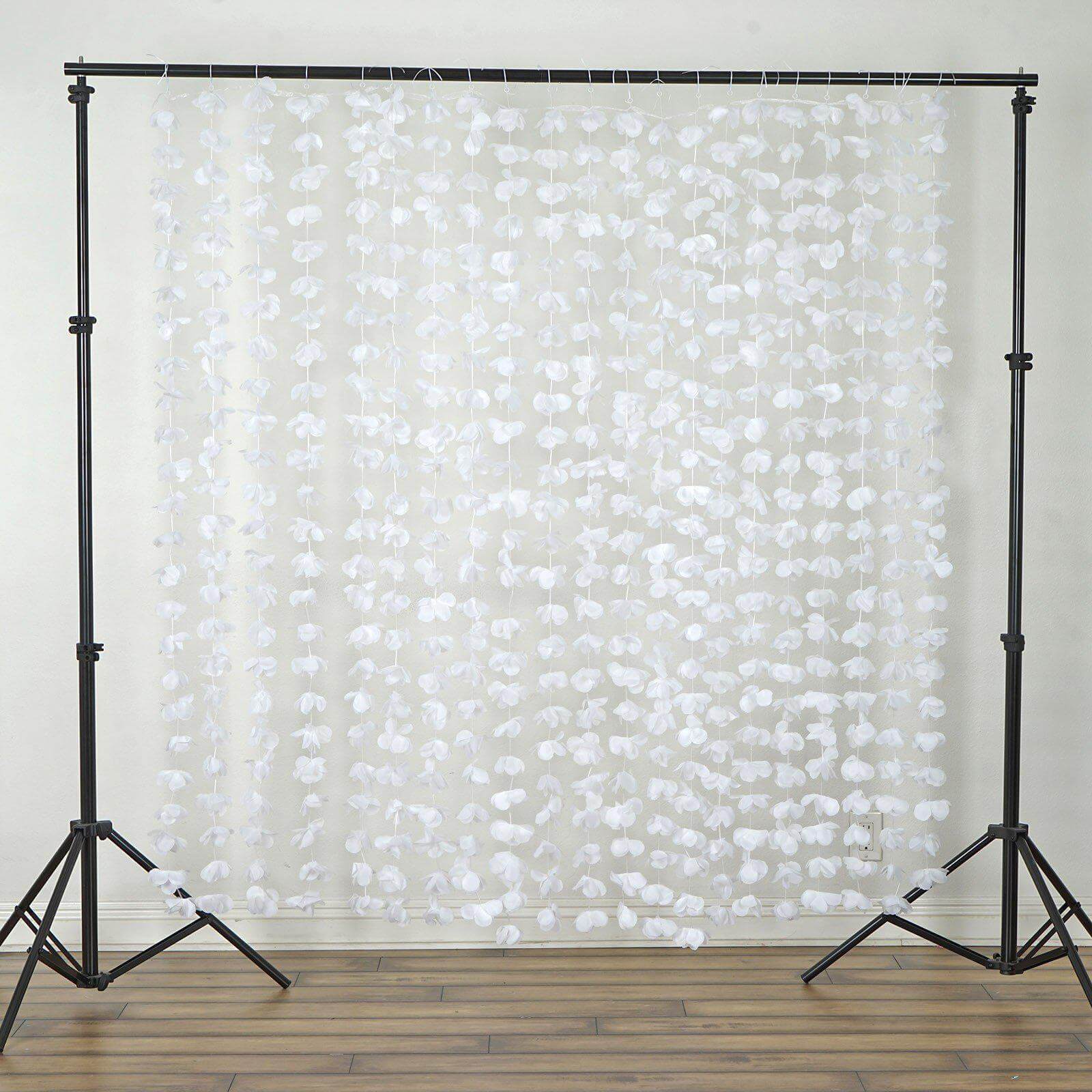 6ft White Silk Hanging Flower Garland Backdrop Doorway Curtain