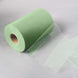 6Inchx100 Yards Sage Green Tulle Fabric Bolt, Sheer Fabric Spool Roll For Crafts