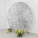 7.5ft Sparkly Silver Big Payette Sequin Single Sided Wedding Arch Cover for Round Backdrop