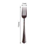 25 Pack - 7inch Clear Classic Heavy Duty Plastic Forks, Disposable Utensils