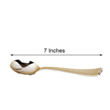 25 Pack - 7inch Metallic Gold Heavy Duty Plastic Spoon, Plastic Utensils