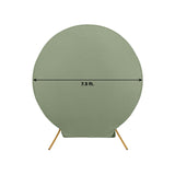 Dusty Sage Green Round Spandex Fit Party Backdrop Stand Cover