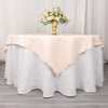 70x70inch Blush Rose Gold 200 GSM Premium Seamless Polyester Square Table Overlay
