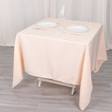 70x70inch Blush Rose Gold 200 GSM Premium Seamless Polyester Square Table Overlay
