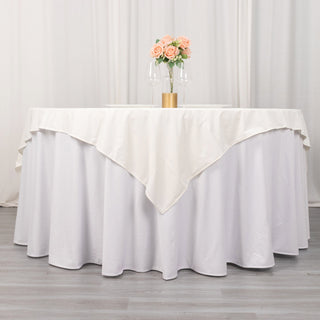Make a Lasting Impression with the Ivory Premium Square Table Topper