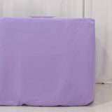 Lavender Lilac Fitted Polyester Rectangle Tablecloth 6ft Table Cover For 72x30inch Tables