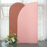 7ft Matte Dusty Rose Spandex Half Moon Chiara Backdrop Stand Cover