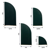 Set of 4 | Matte Hunter Emerald Green Spandex Half Moon Chiara Backdrop Stand Covers