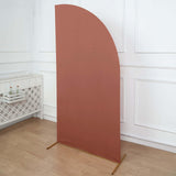 7ft Matte Terracotta (Rust) Spandex Half Moon Chiara Backdrop Stand Cover