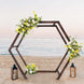 7ftx8.5ft Heavy Duty Wooden Dual Hexagon Wedding Arbor Backdrop Stand