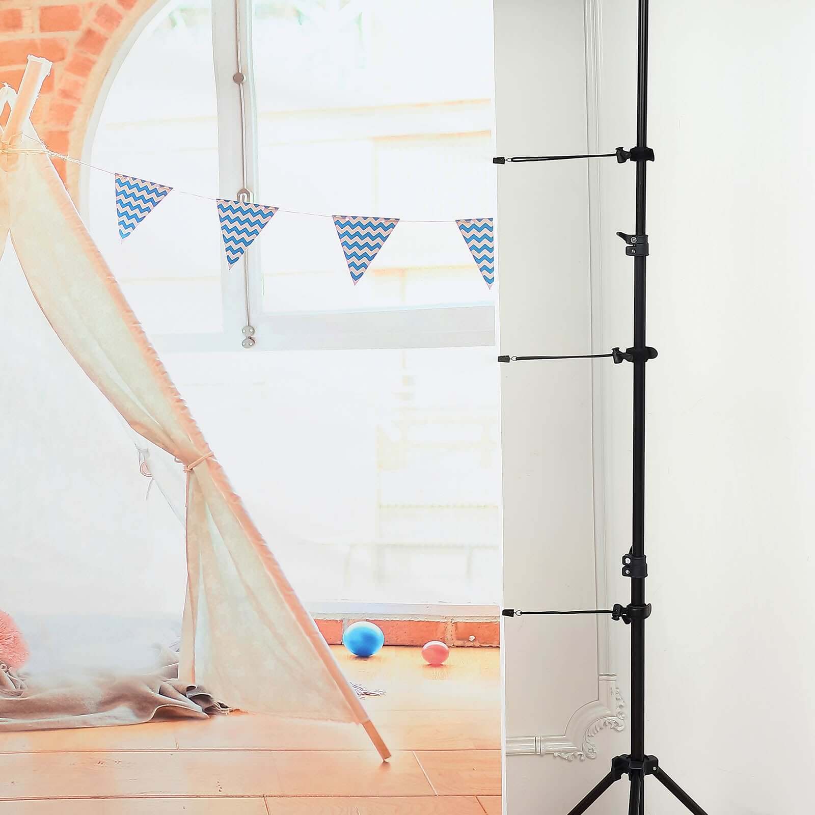 8 Pack 16" Elastic String Photography Backdrop Clamps, Holder Clips