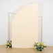 8ft Beige Spandex Fitted Wedding Arch Cover For Half Moon Top Chiara Backdrop Stand