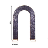 8ft Black Double Sided Big Payette Sequin Open Arch Wedding Arch Cover