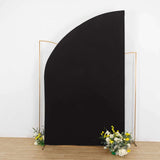 8ft Black Spandex Fitted Wedding Arch Cover For Half Moon Top Chiara Backdrop Stand