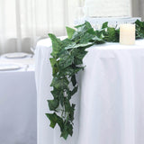 8ft | Dark Green UV Protected Artificial Silk Ivy Leaf Garland Vine, Outdoor/Indoor