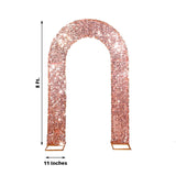 8ft Rose Gold Double Sided Big Payette Sequin Open Arch Wedding Arch Cover