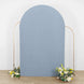 8ft Matte Dusty Blue Spandex Fitted Wedding Arch Cover For Round Top Chiara Backdrop Stand