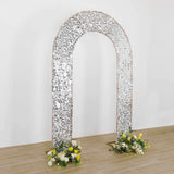 8ft Silver Big Payette Sequin Open Arch Wedding Arch Cover Sparkly U-Shaped Fitted Backdrop