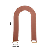 8ft Terracotta (Rust) Spandex Fitted Open Arch Wedding Arch Cover