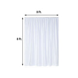 8ft White Premium Velvet Backdrop Stand Curtain Panel, Privacy Drape