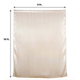 8ftx10ft Beige Satin Formal Event Backdrop Drape, Window Curtain Panel