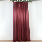 8ftx10ft Burgundy Satin Formal Event Backdrop Drape, Window Curtain Panel