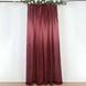 8ftx10ft Burgundy Satin Formal Event Backdrop Drape, Window Curtain Panel