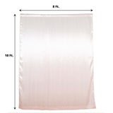 8ftx10ft Blush Rose Gold Satin Formal Event Backdrop Drape, Window Curtain Panel
