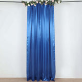 8ftx10ft Royal Blue Satin Formal Event Backdrop Drape, Window Curtain Panel