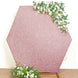 8ftx7ft Blush / Rose Gold Metallic Shimmer Tinsel Spandex Hexagon Backdrop, 2-Sided Wedding Arch