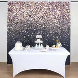 8ftx8ft Black/Gold Glitter Print Vinyl Photography Booth Backdrop