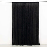 8ft Black Premium Velvet Backdrop Stand Curtain Panel, Privacy Drape