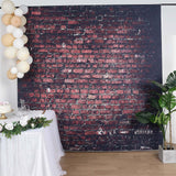 8ftx8ft Dark Red Vintage Brick Wall Vinyl Photography Booth Backdrop